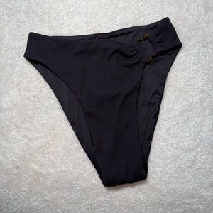 Toluca Swim Rhea Midi Bottoms Size Small Black Ribbed